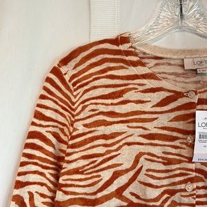 NWT Loft outlet l/s animal print sweater